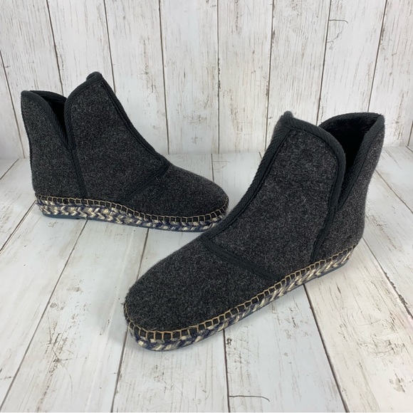 Toni Pons Origens Espadrille Platform Gray Wool Slip On Booties Women’s Size 10 - Picture 3 of 11